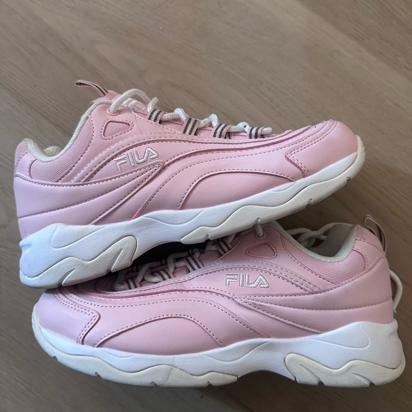 Fila Shoes - Fila Light Pink and White Athletic Shoes